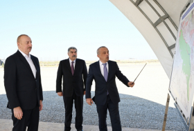    Prezident Şirvan suvarma kanalının təməlini qoyub   