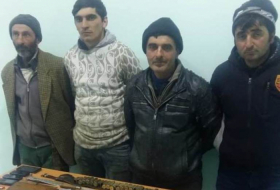    DSX qanunsuz ov edən 4 nəfəri saxlayıb -    FOTOLAR      