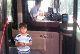 Bakıda itən uşaq avtobusda tapıldı - FOTO