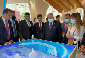 Mustafa Şentop Dubayda Azərbaycan pavilyonunu ziyarət edib
