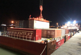 Çindən yola salınan növbəti blok qatar Bakı Limanına çatıb